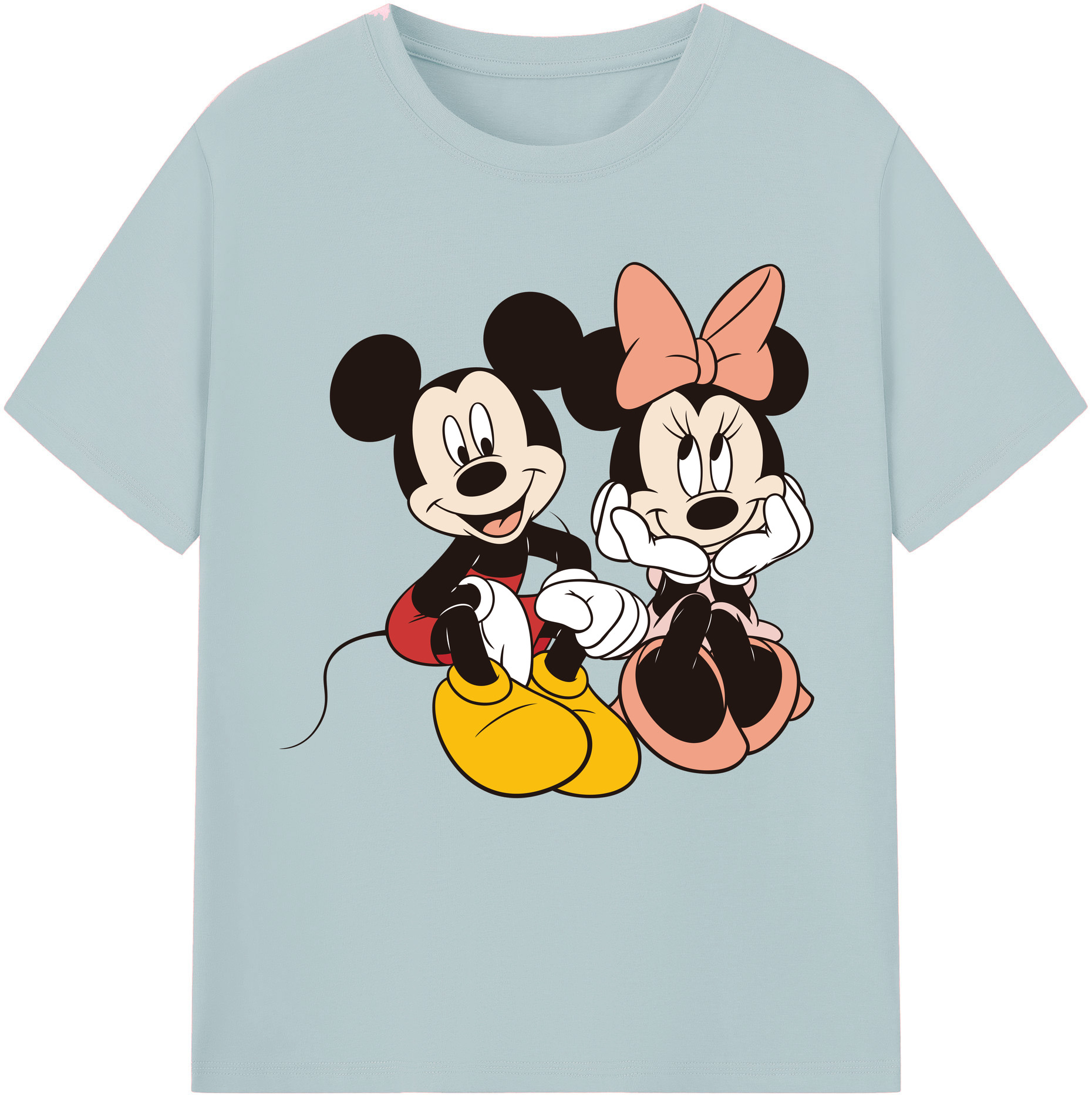 （画像用） ミッキーマウス Mickey Mouse 綿100％半袖Tシャツ（フロントプリント）